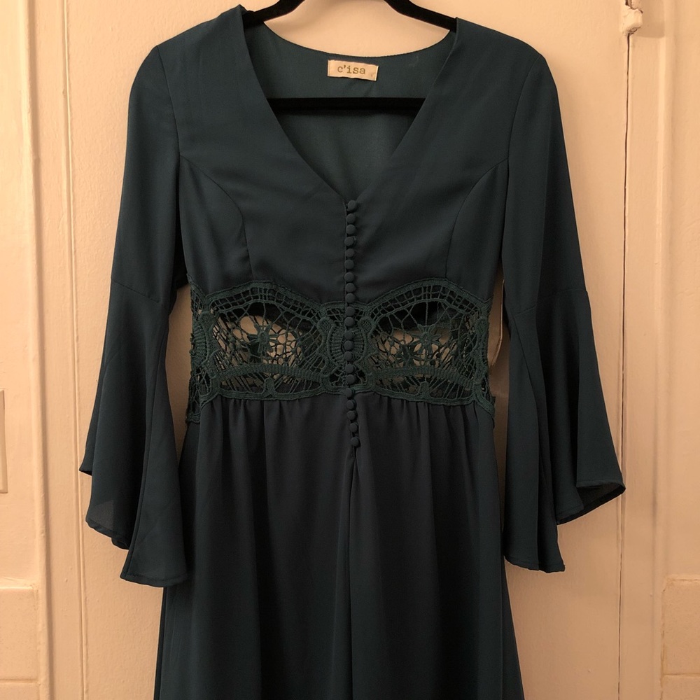 C’isa festival dress in teal S NWT